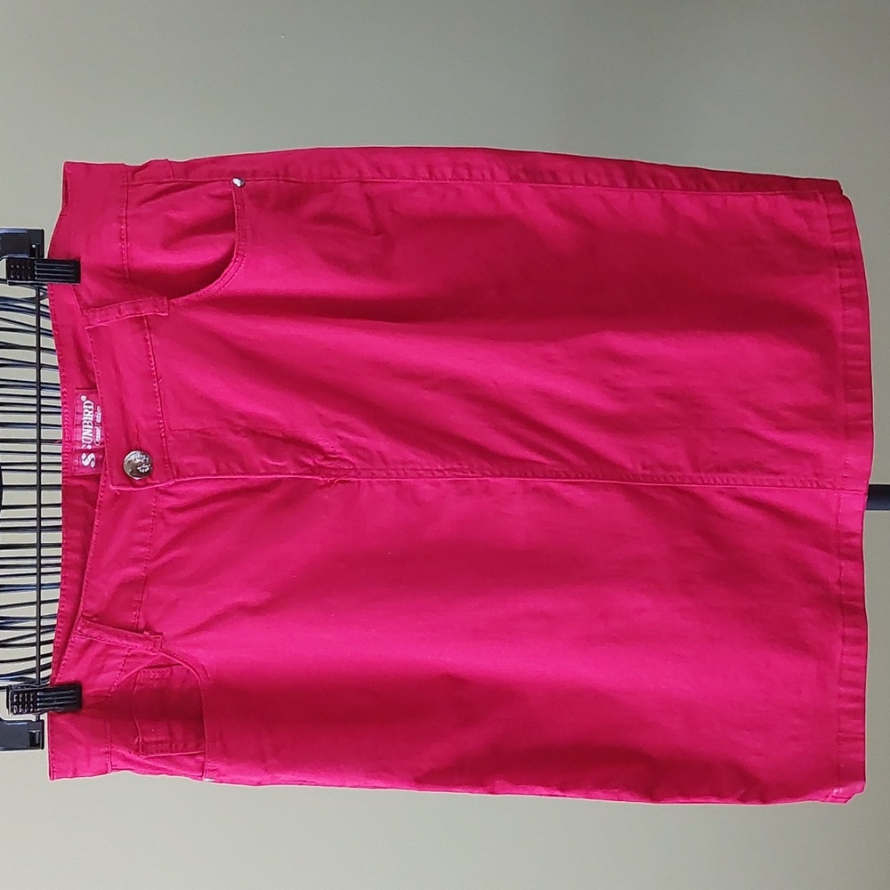 NWOT, jeans style skirt, size 36 European, 97% cotton, 5% elastane